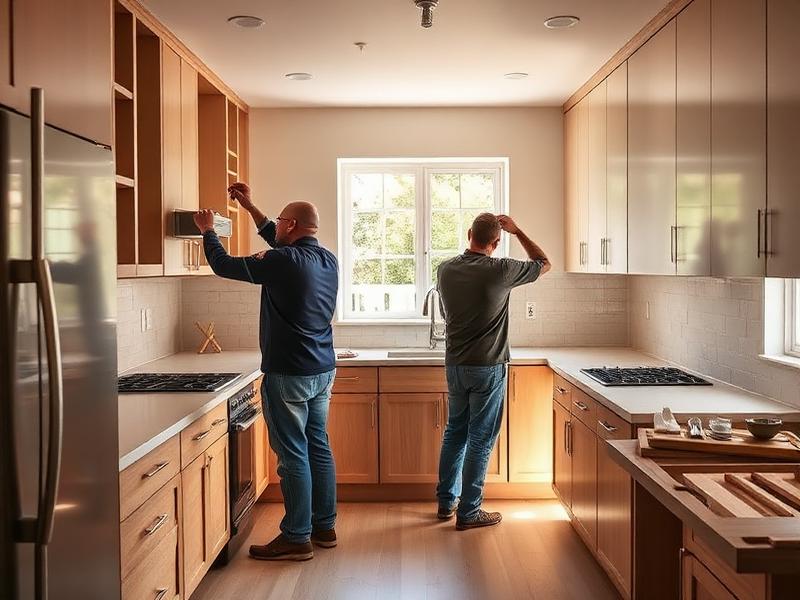 Completed kitchen renovation in a West Philadelphia row home with custom cabinets and modern finishes